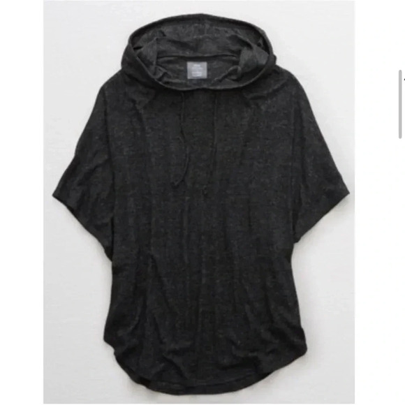 aerie Sweaters - Aerie Comfy Sweatshirt - Size Small, Dark Grey, Hoodie